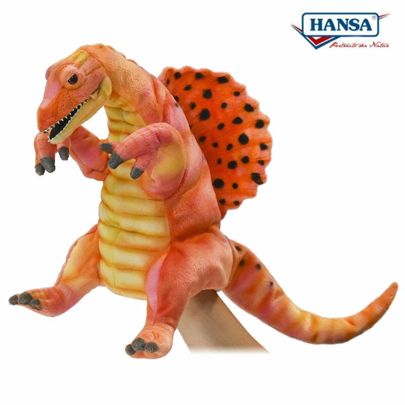 HANSA BH7753 ハンドパペット スピノサウルス レッド 42cm SPINOSAURUS PUPPET 恐竜 リアル ぬいぐるみ 操り人形 手人形 指人形 腹話術 ハンサ 動物 アニマル 置物 人形 フィギュア 7753