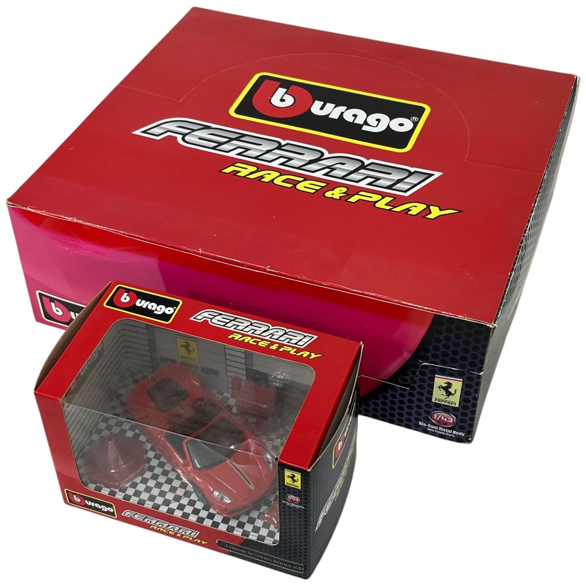 ブラーゴ 1|43 FERRARI RACE - PLAY フェラーリ ディーノ 250GTO F40 他 7台セット ミニカー N10006495