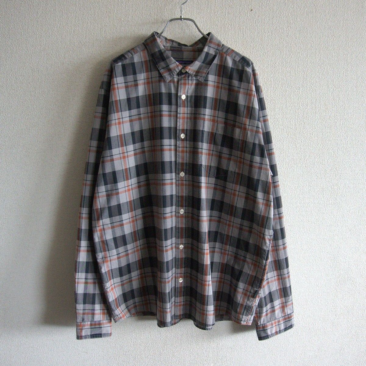 PATAGONIA ラウンド シルエット チェック シャツ L パタゴニア オーガニック コットン 25050157