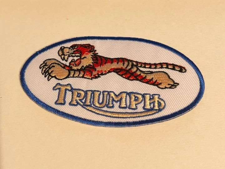 世界の トライアンフ 特大 ビンテージ パッチ Triumph Large Patch ...