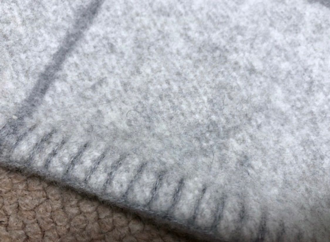 早い者勝ち HERMES エルメス プレード アヴァロン Avalon ブランケット Hロゴ 116 x 96cm ウール90% カシミヤ10% グレー WWW_NOITHATQUANGTHANH_NET
