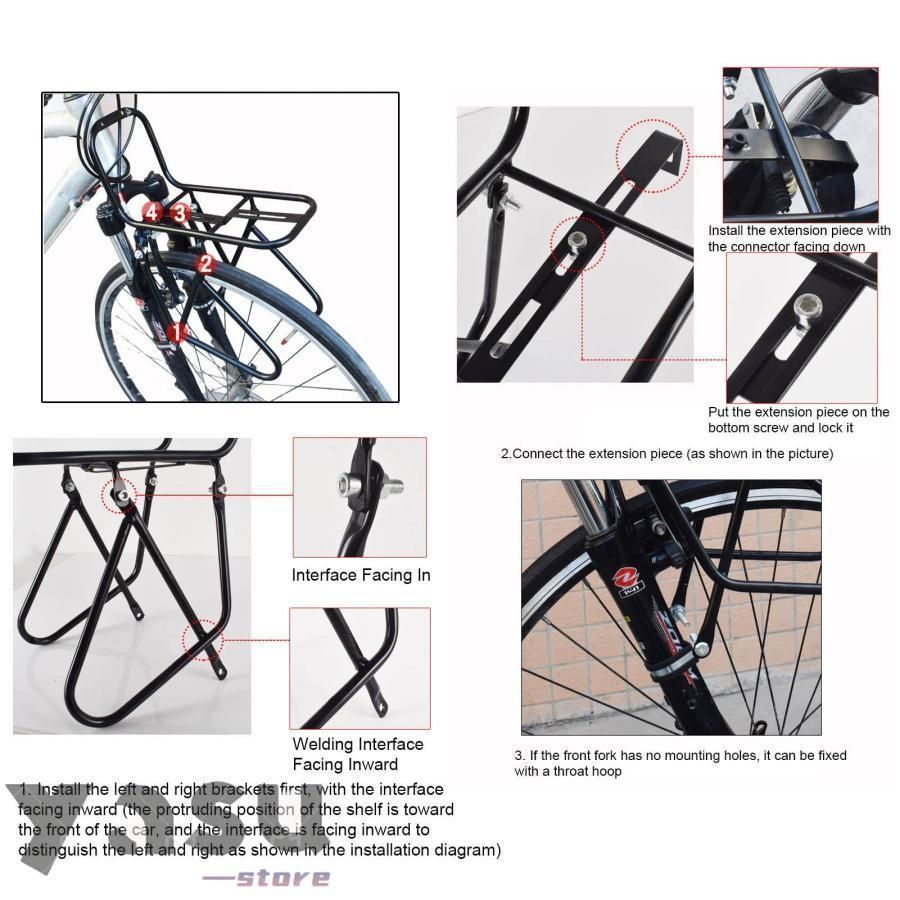 ステンレス製折りたたみ自転車キャリアラック Amazon | Simhoa 自転車フロントキャリアラック アルミ製