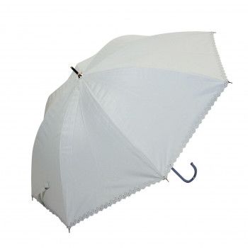 藤田屋 晴雨兼用長傘ショート 50cm ヒートカット 無地 ホワイト SS-1307(KT)
