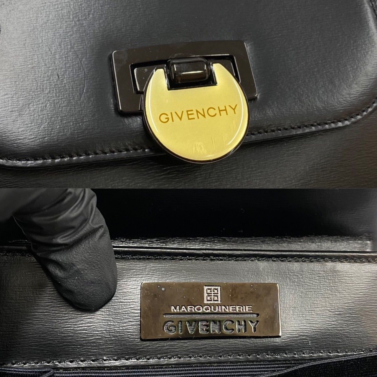 美品 希少品 GIVENCHY ジバンシィ ジバンシー リバーシブル ロゴ 金具