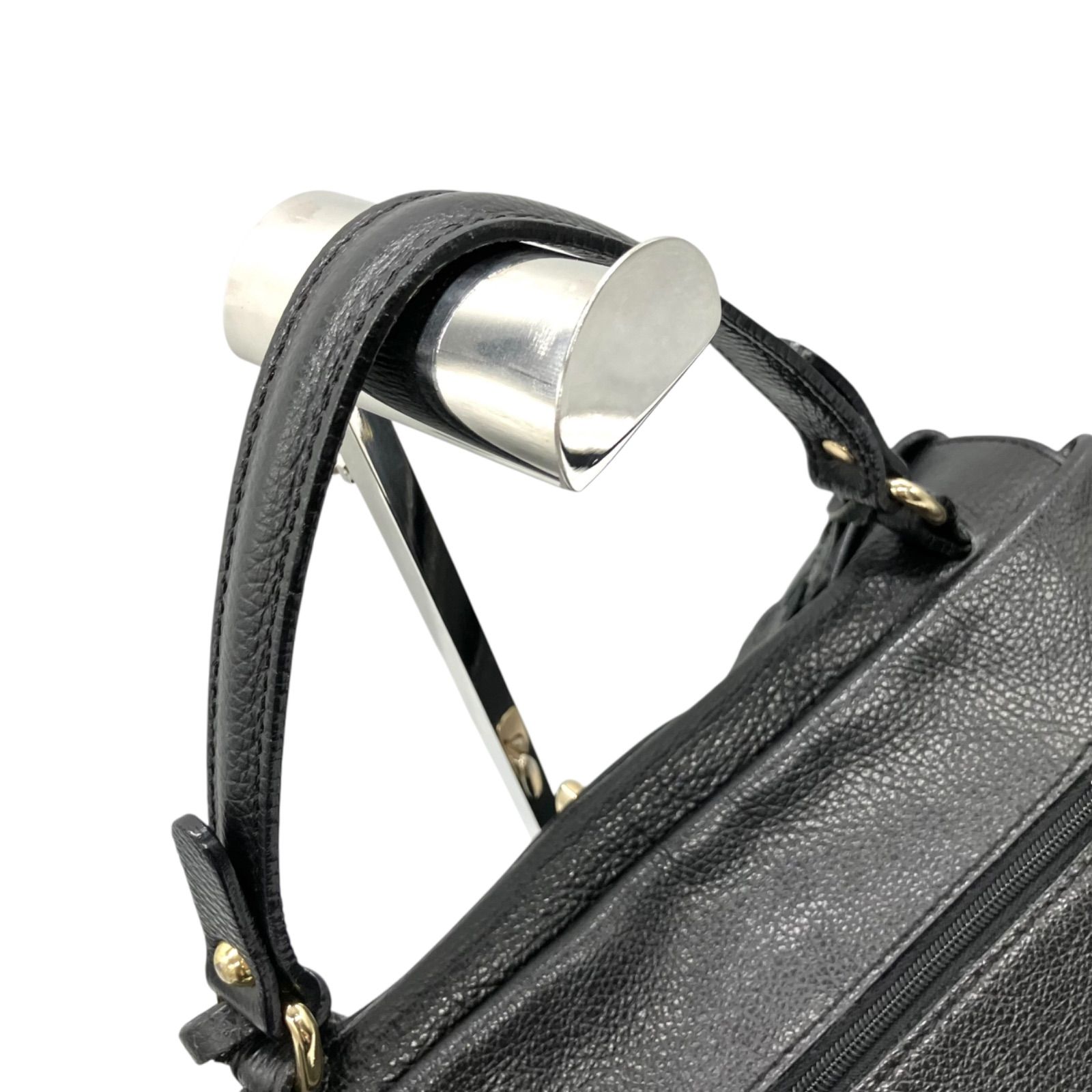 ASHELEN ハンドバッグ 2way ターンロック レザー 黒 1364 ASHELEN ハンドバッグ 2way ターンロック レザー 黒 1364 - メルカリ