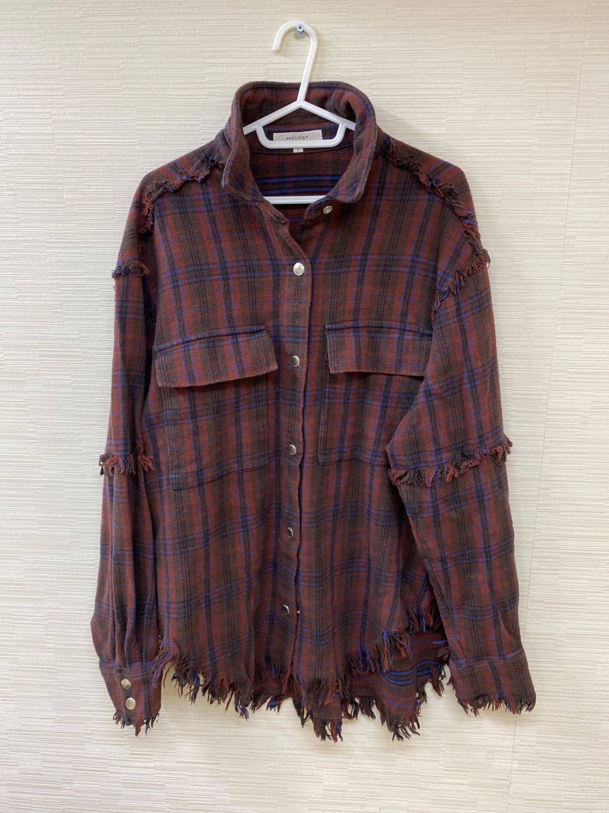 A【A8-45】◇MOUSSY Fサイズ ジャケット 茶色 チェック柄 - メルカリ