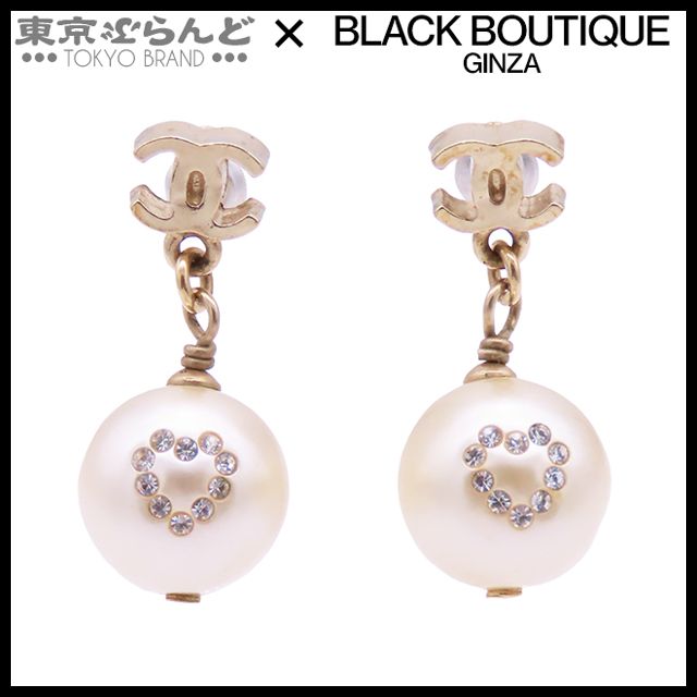 ［正規品］CHANEL フェイクパール ピアス 片方　ゴールド系 CHANEL(シャネル) ココマーク パール ピアス メタル(GP