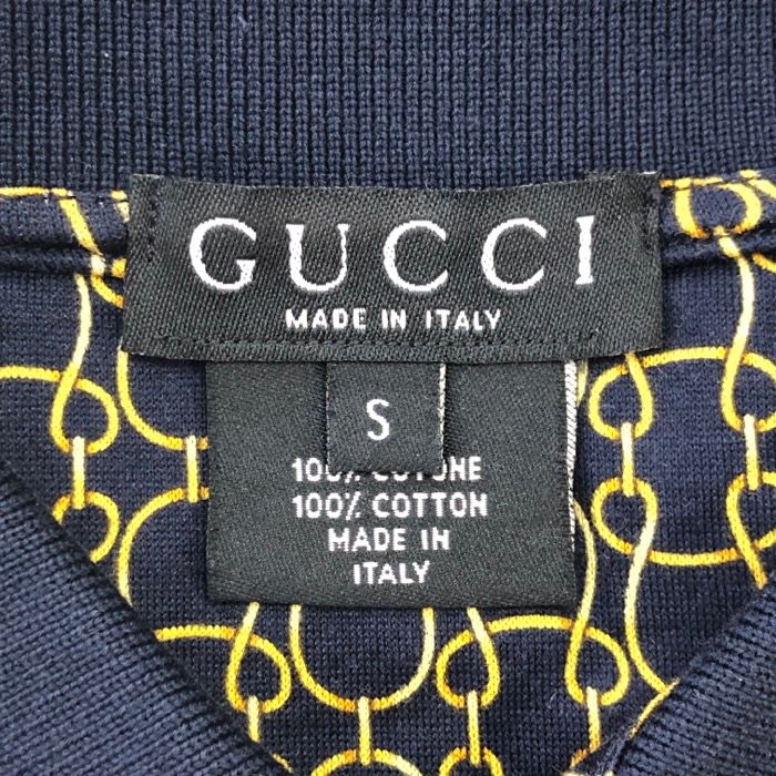 グッチ GUCCI 総柄 半袖ポロシャツ Mサイズ