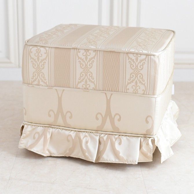 イタリアン ヨーロピアンエレガントスツール アイボリー Fiore 腰掛け 北欧 4004