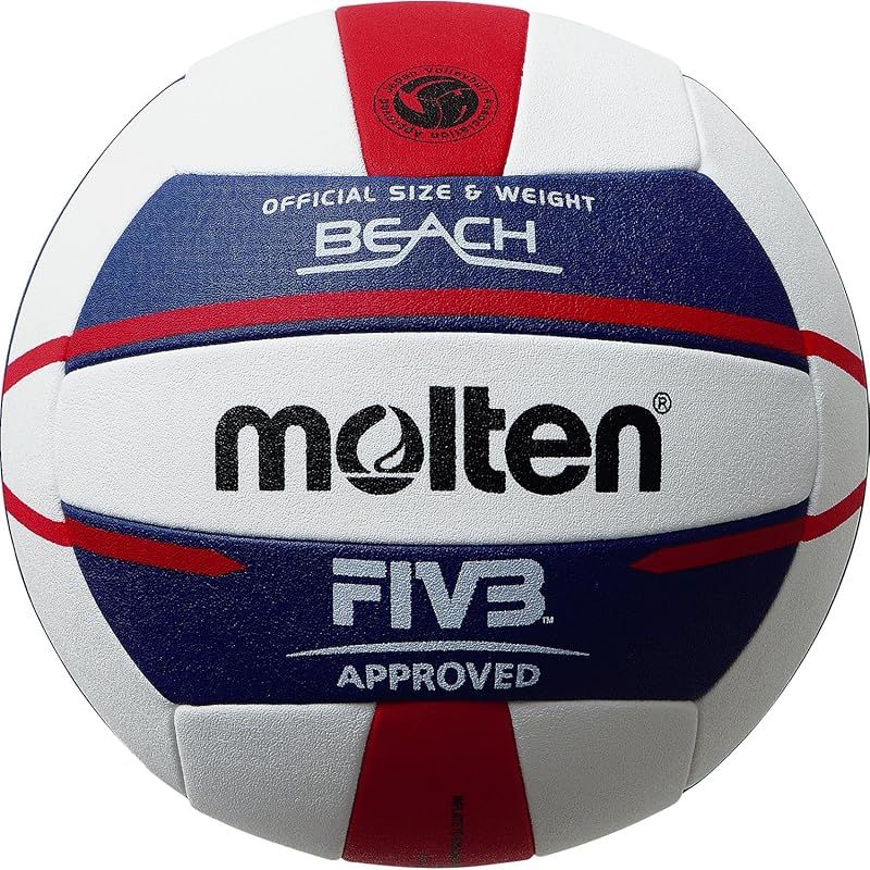 モルテン molten ビーチバレーボール V5B5000 白×青×赤 0