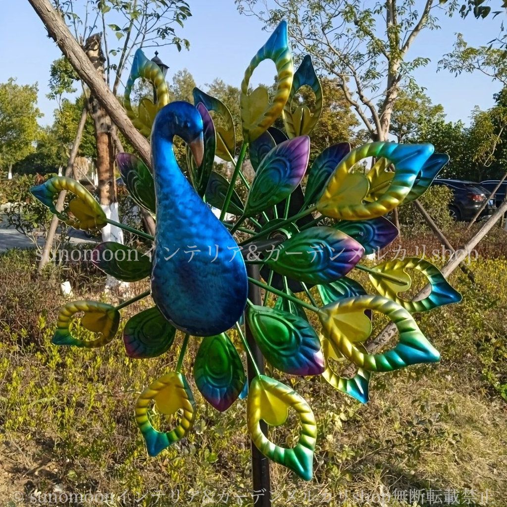 庭の装飾 風車 不死鳥 鳥 お洒落 ガーデン雑貨 ガーデンオブジェ カラフル 4-7 ガーデンインテリア おしゃれ 雑貨 ガーデニング 神 ガーデン 鳳凰 フェニックス インテリア 美しい
