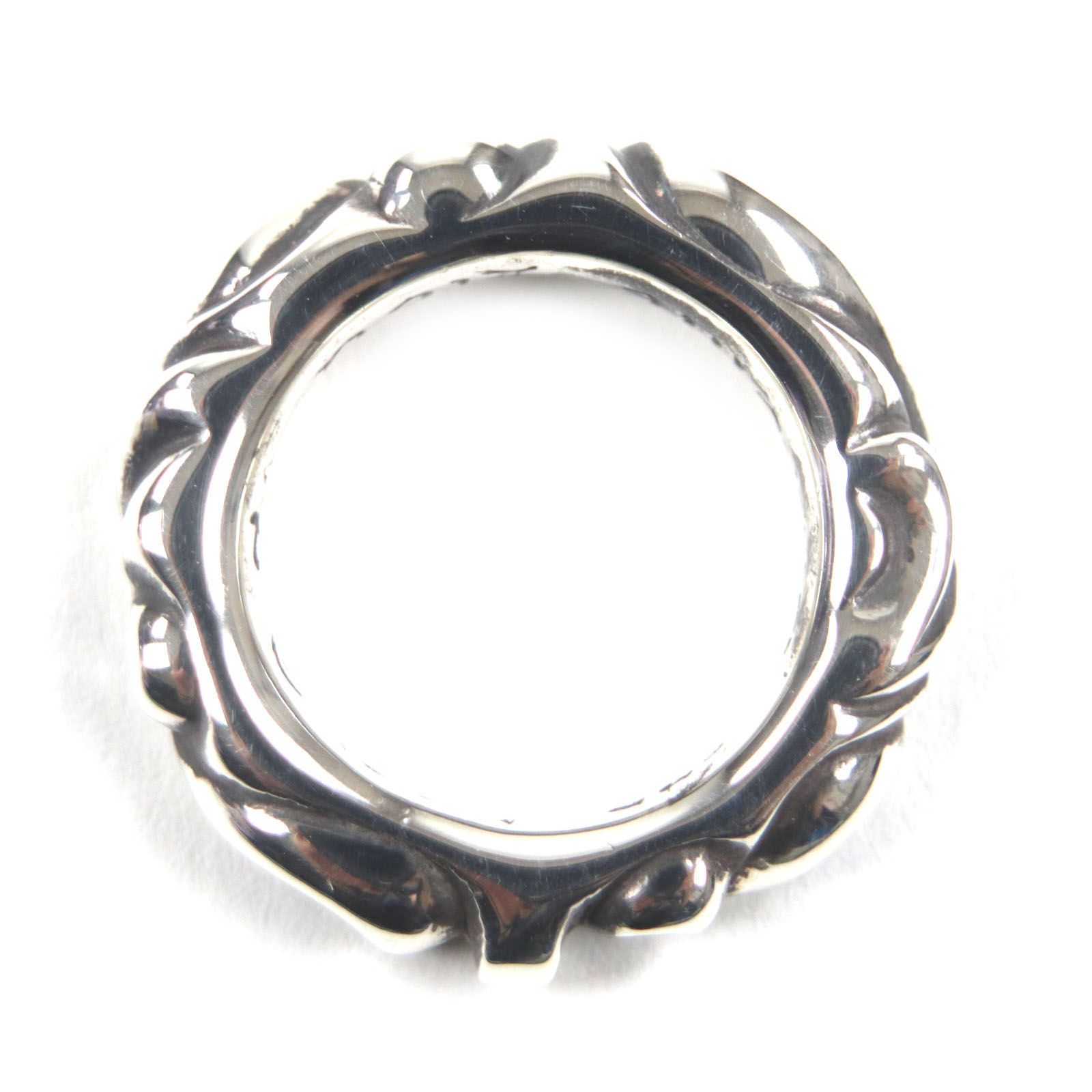 極美品▽CHROME HEARTS クロムハーツ スクロールバンドリング