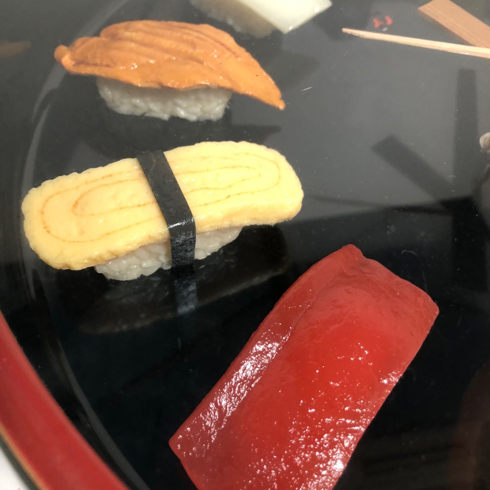 ☆食品サンプル 寿司時計 寿司桶 寿司屋 時計 かけ時計 動作確認済み