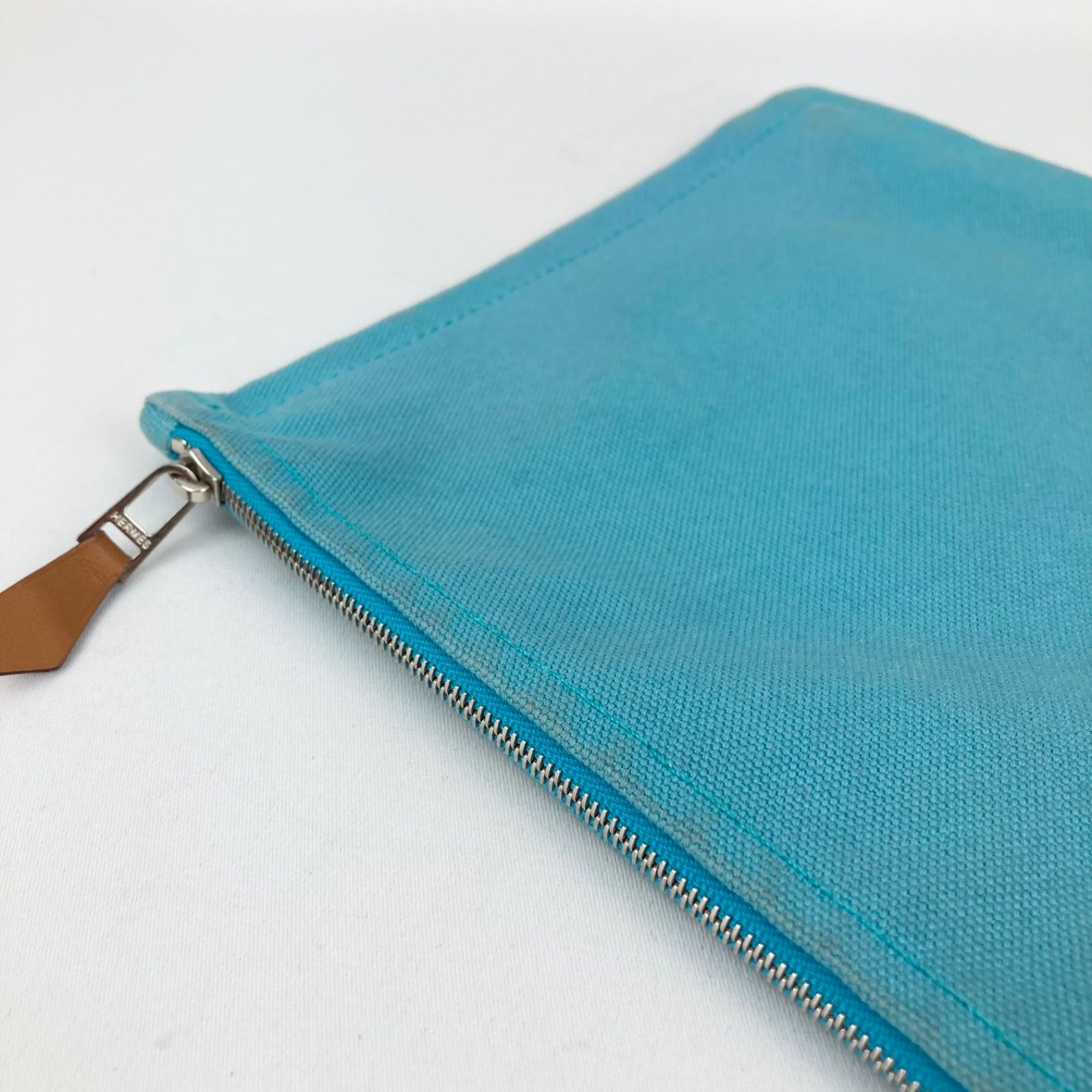 HERMES エルメス ヨッティング フラット GM キャンバス ポーチ