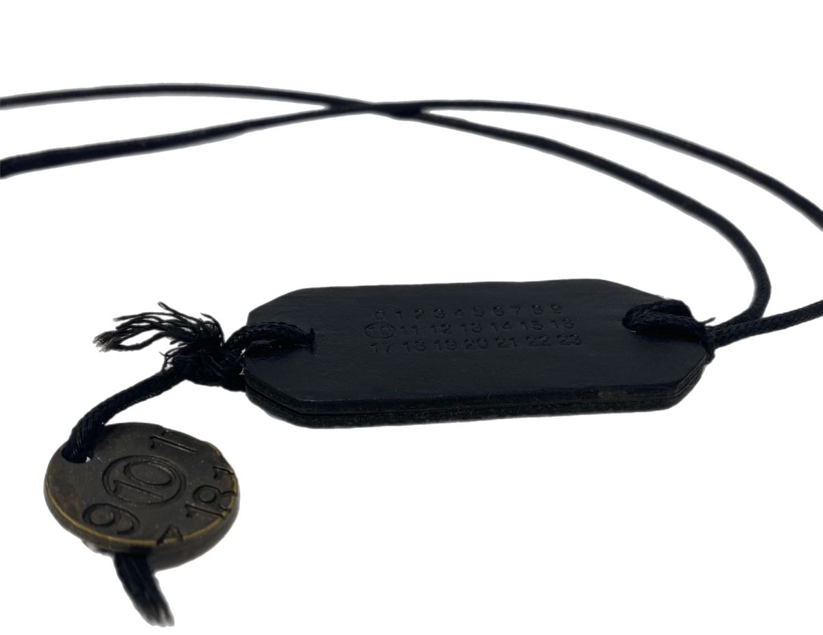 メゾンマルジェラ Maison Margiela 10 レザー ネックレス ドッグタグ