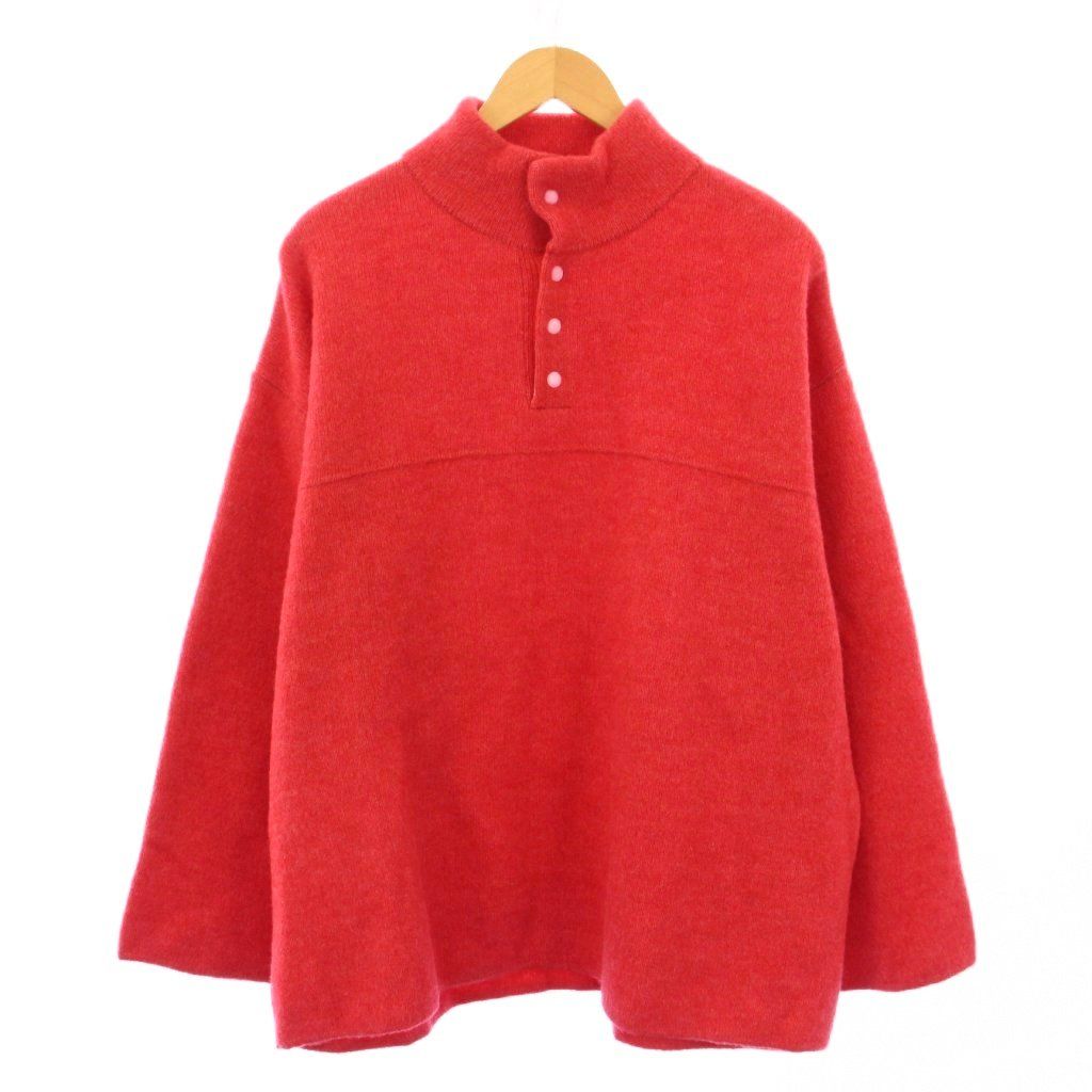 ブランワイエム Blanc YM Wool Fleece Snap Pullover ウールフリーススナッププルオーバー ニット セーター 長袖 ハーフボタン S ピンク BL-24A-WFP |BB