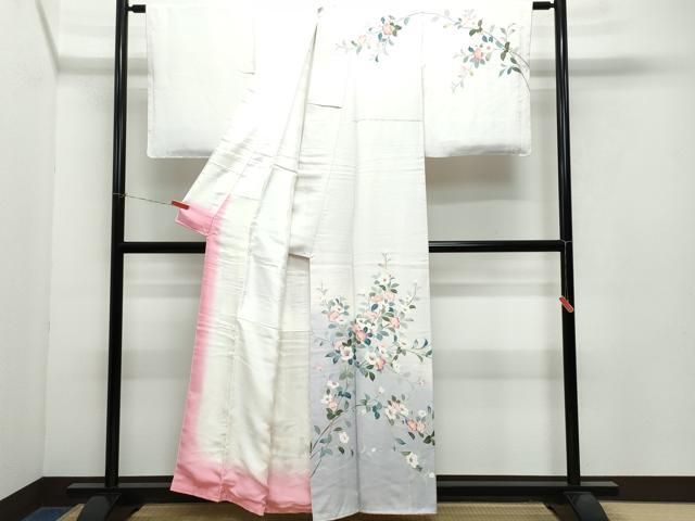 平和屋着物○訪問着 友禅 作家物 枝花文 正絹 逸品 CAAX0950vf - メルカリ
