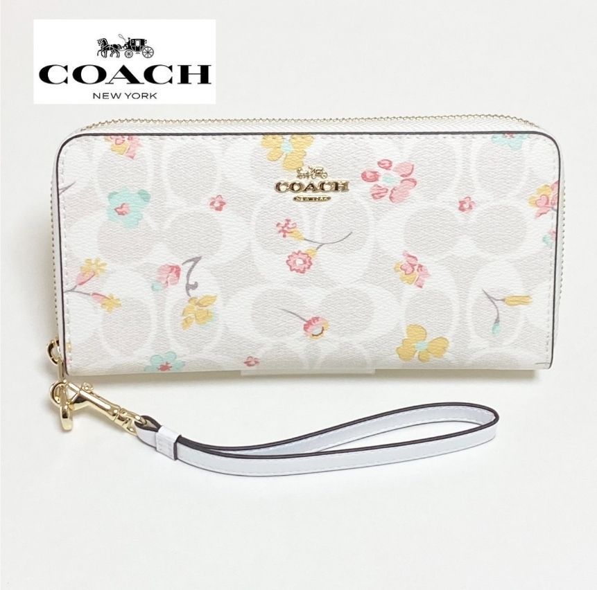 新作】COACH 長財布 ラグジュアリー シグネチャー ミスティカル