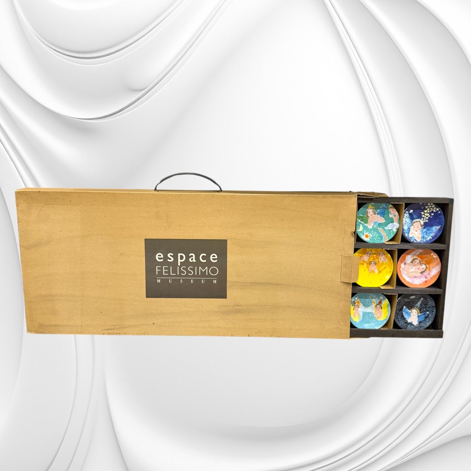 【最終値下げです！】フェリシモ ２１の天使の豆皿の会 寺門孝之 超希少】画家 寺門孝之氏 21の天使の豆皿☆フルセット