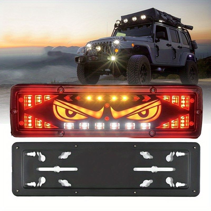 2個セット 車用 ヘッドライト デビルアイ LEDライト 補助ライト29.8cm デーモンアイ 12-24V 装飾 外装 カーライト おしゃれ 明るい 汎用品 t7854