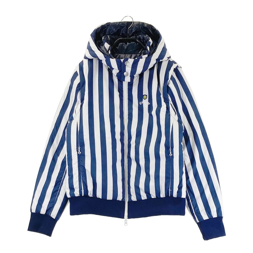ミニマムの サイズ M CALLAWAY キャロウェイ リバーシブル 4WAY ダウンジャケット ストライプ柄 ネイビー系 240101476504 ゴルフウェア レディース ストスト 全国送料無料!