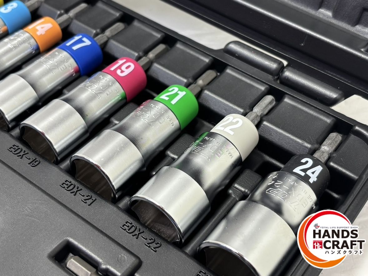 強固な TOP EDX-824AS 電動ドリル用 アルファソケットセット 激安大特集！