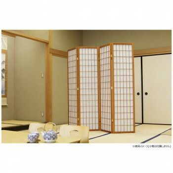 弘益 KOEKI UTILITY 和風衝立4連 ブラウン JPL1804BR