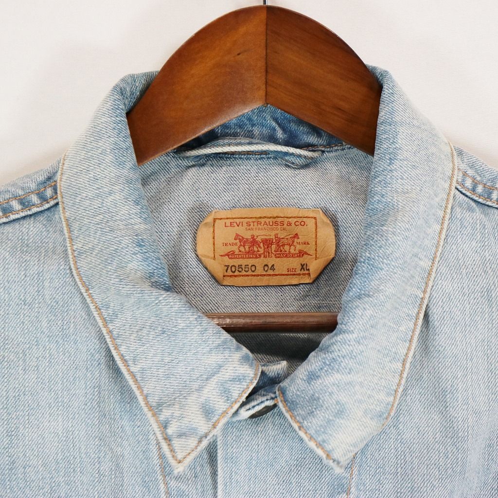 Levi's リーバイス 70550 Gジャン デニムジャケット アメカジ ライトブルー (メンズ XL)   O4976