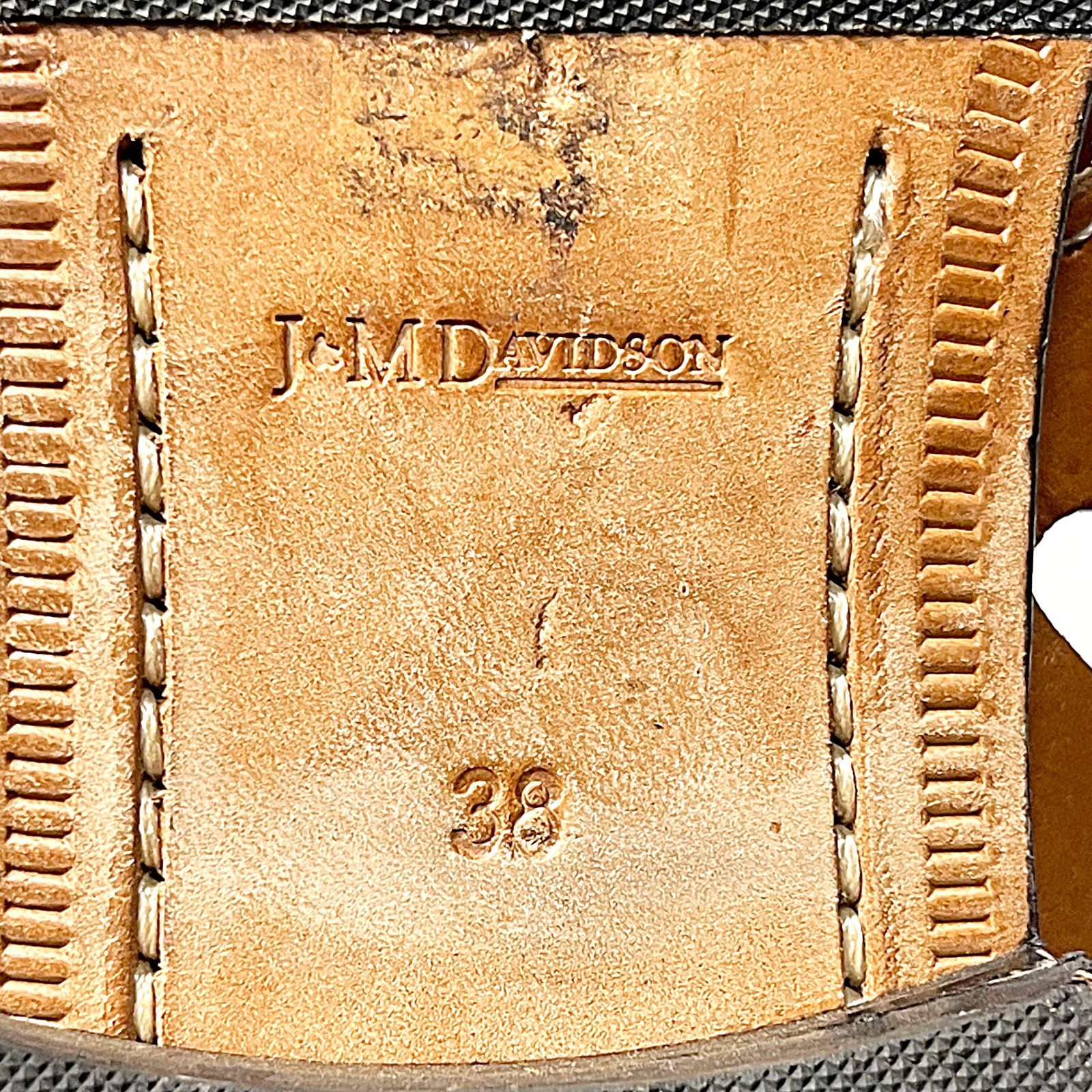 J&M davidson ローヒールサンダル 38 24〜24.5cm相当 ブラウン