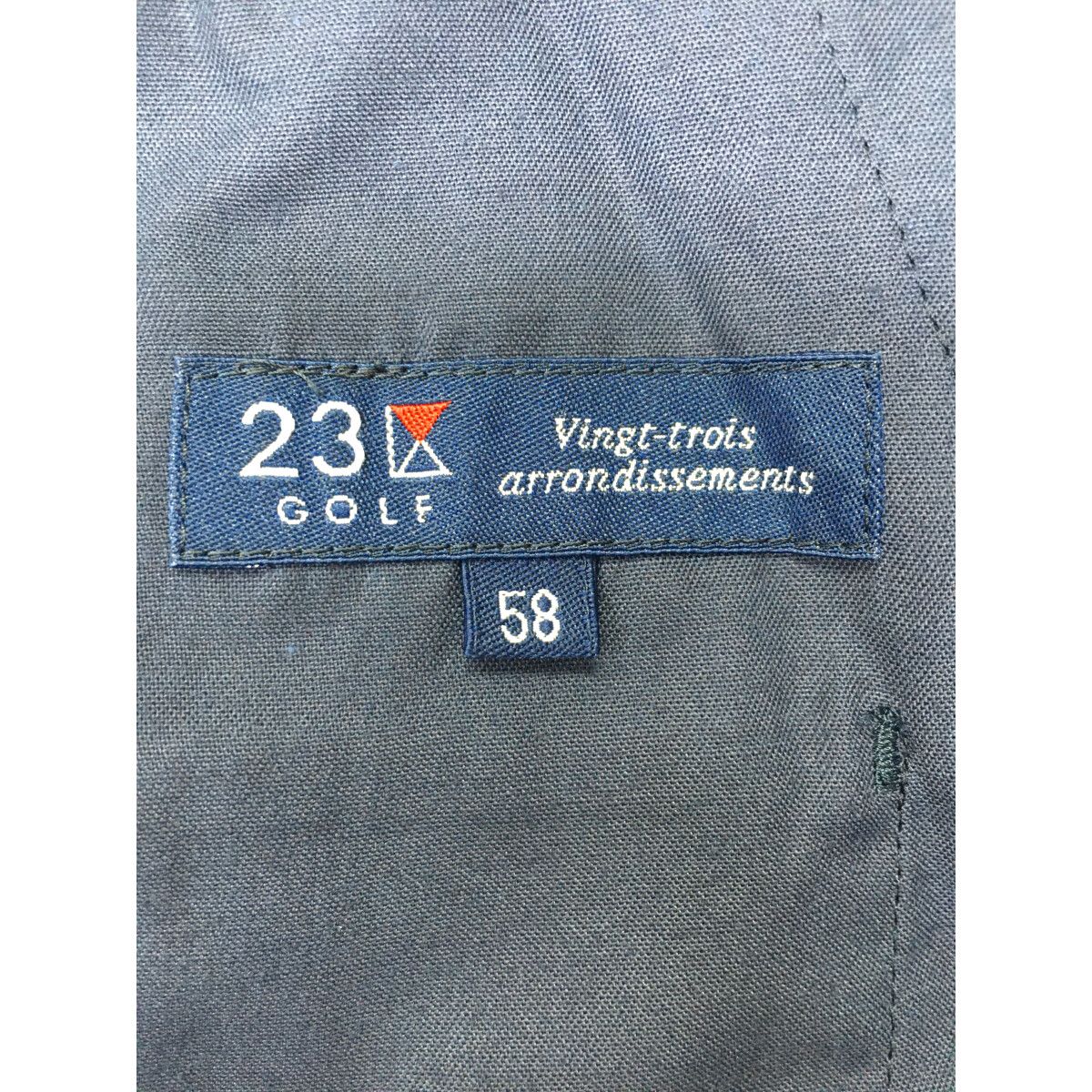 23区 - coco 中古 23区ゴルフ 23区GOLF レディース パンツ 58cm 紺 ネイビー ロングパンツ ロゴ入り ドット 中古 レディース 23区ゴルフ 23区GOLF パンツ 58cm 紺 ネイビー