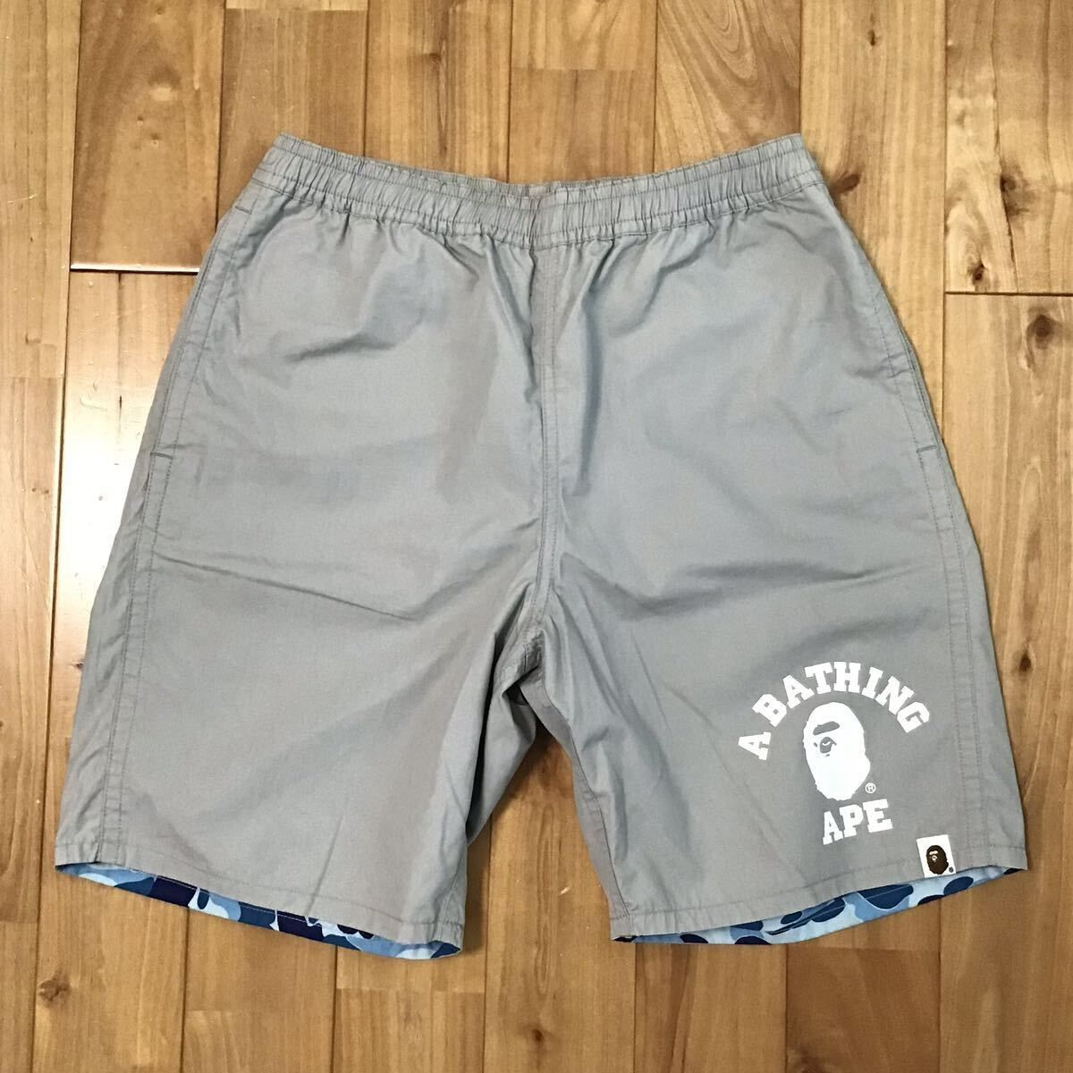 ★リバーシブル★ ABC camo Blue ハーフパンツ Mサイズ a bathing ape BAPE shorts エイプ ベイプ アベイシングエイプ ABCカモ