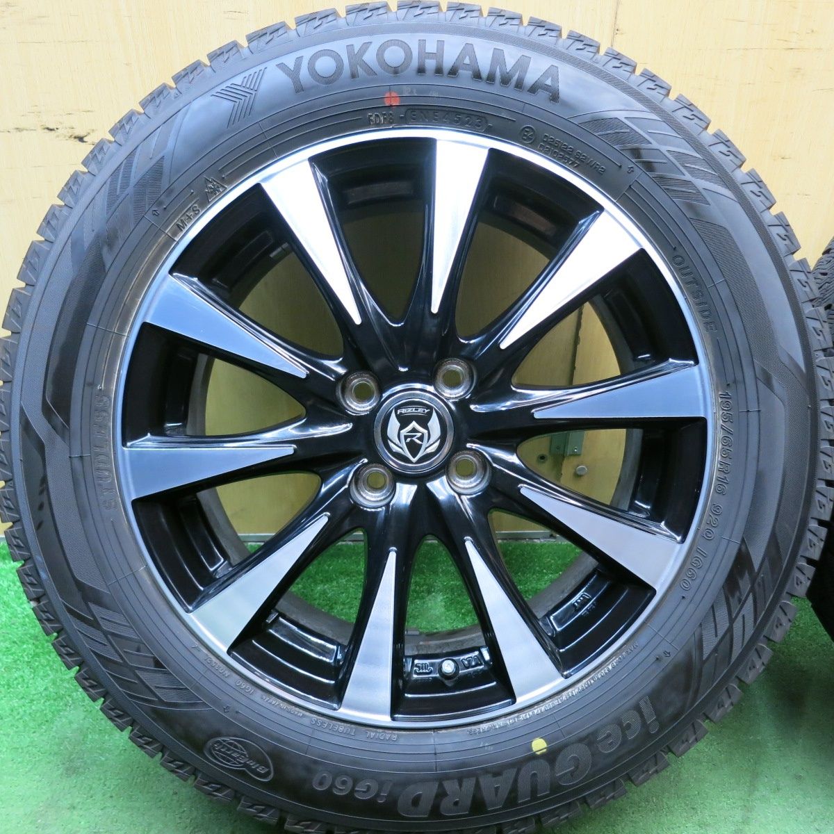 バリ溝 23年 キレイ ほぼ10分 スタッドレス 195 65R16 ヨコハマ アイスガード iG60 RiZLEY ライツレー 16インチ PCD100 4H 5090404HAス WWW_NOITHATQUANGTHANH_NET