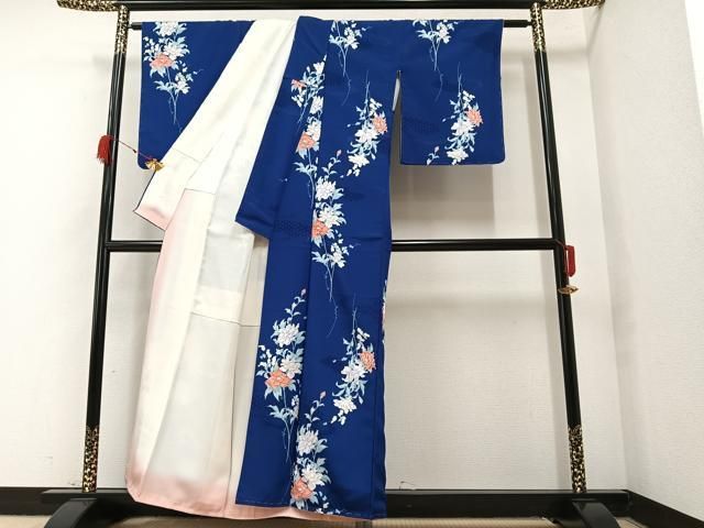 平和屋着物□上質な小紋 舞菱花文 正絹 逸品 AAAY3367mf
