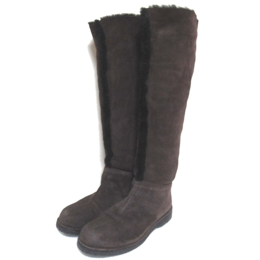 美品 HERMES エルメス マルジェラ期 ムートンブーツ ロングブーツ 23.5