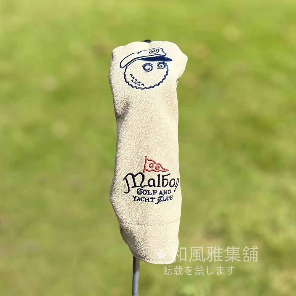 新品 malbon golf マルボンゴルフ クラブ ヘッドカバー ホワイト 新品 malbon golf マルボンゴルフ クラブ ヘッドカバー ホワイト