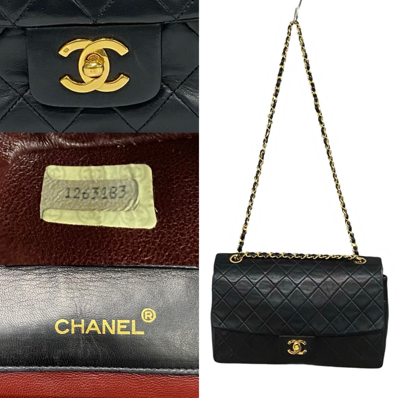 極 美品 袋付 シール有 1番台 CHANEL シャネル マトラッセ ココ
