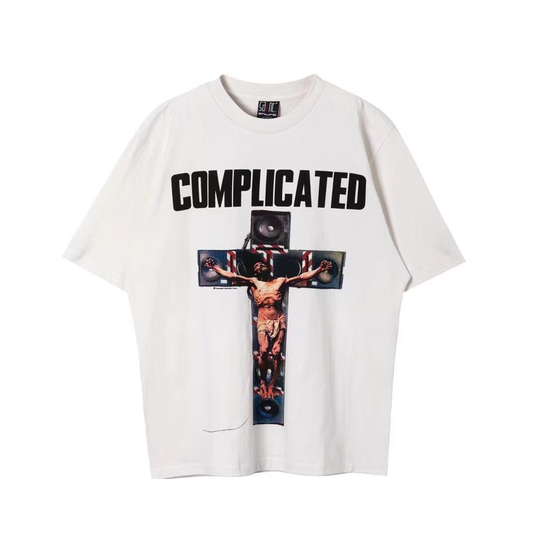 独特の風合いSaint Michael × Kosuke Kawamura Complicated 半袖 Tシャツ 白ユニセックス