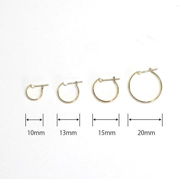 K18 溝線 フープ ピアス 直径10mm 線幅2mm - メルカリ