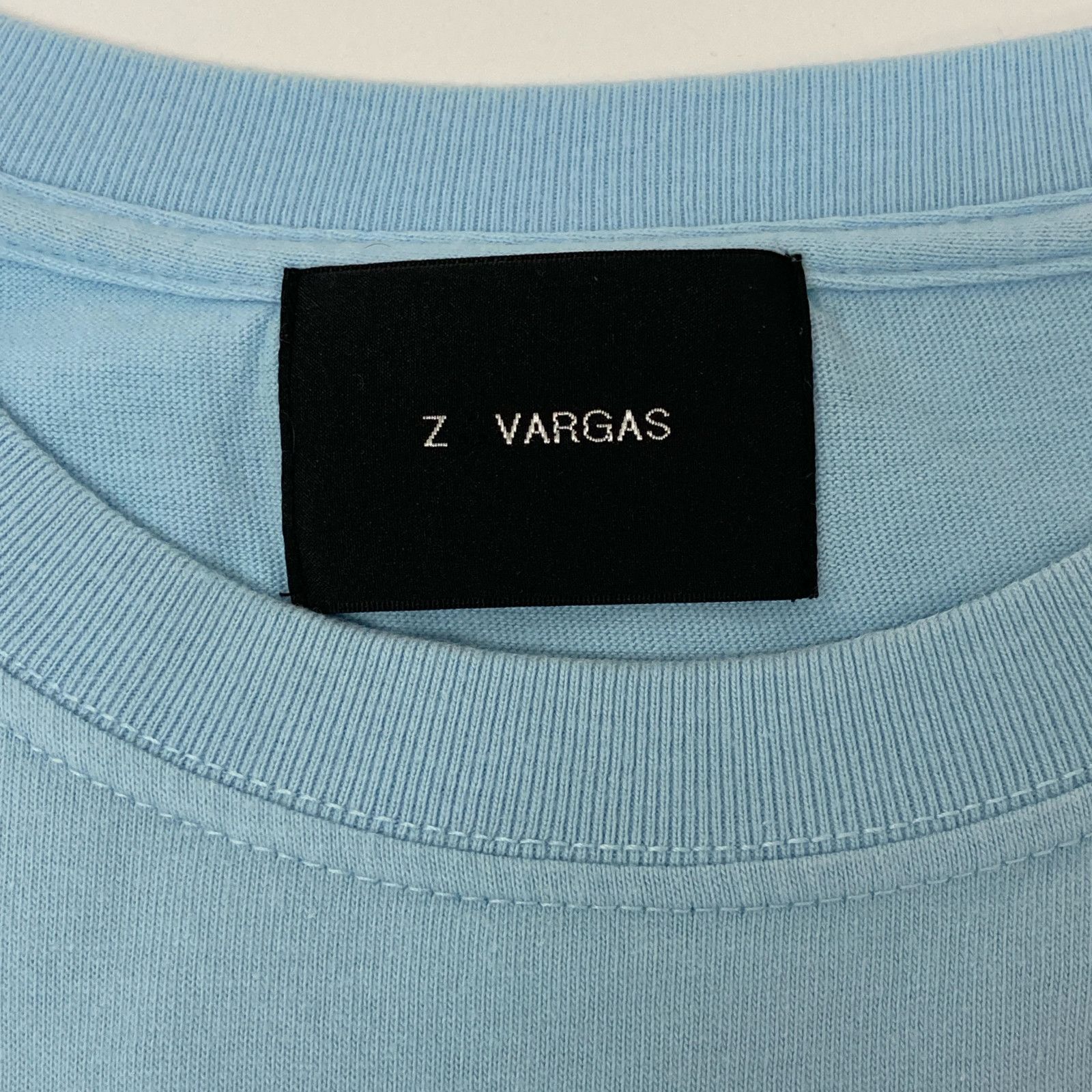 ZAC VARGAS ザックバルガス ライトブルー コットン スマイリーフェイス 