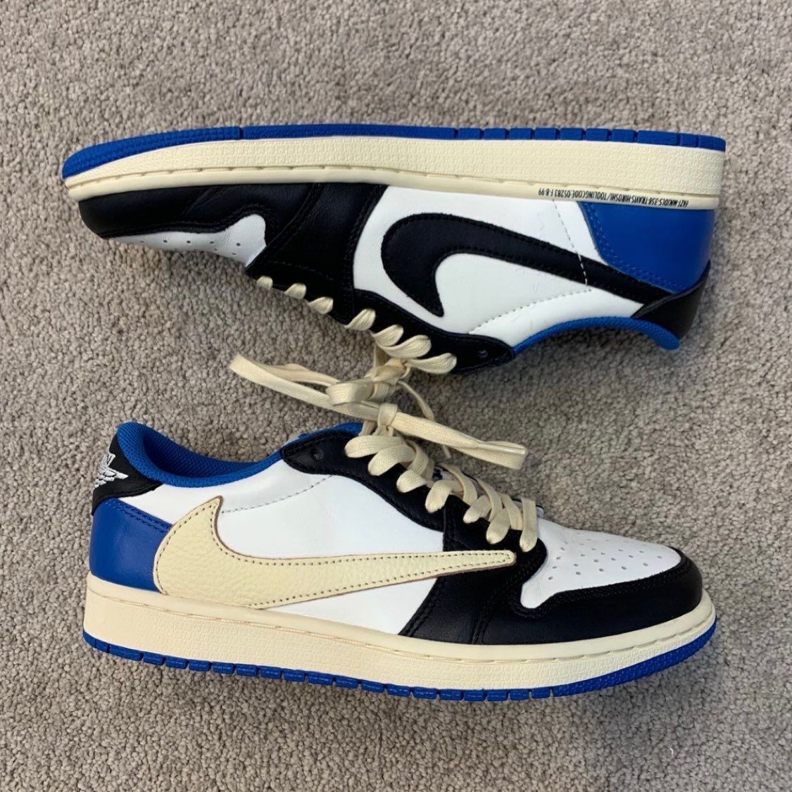 Nik Travis Scott x Fragment Design x Jordan Air Jordan1 Low OG SP /2.0 ローカットバスケットボールシューズ 男女兼用 並行輸入品 MD7866-140