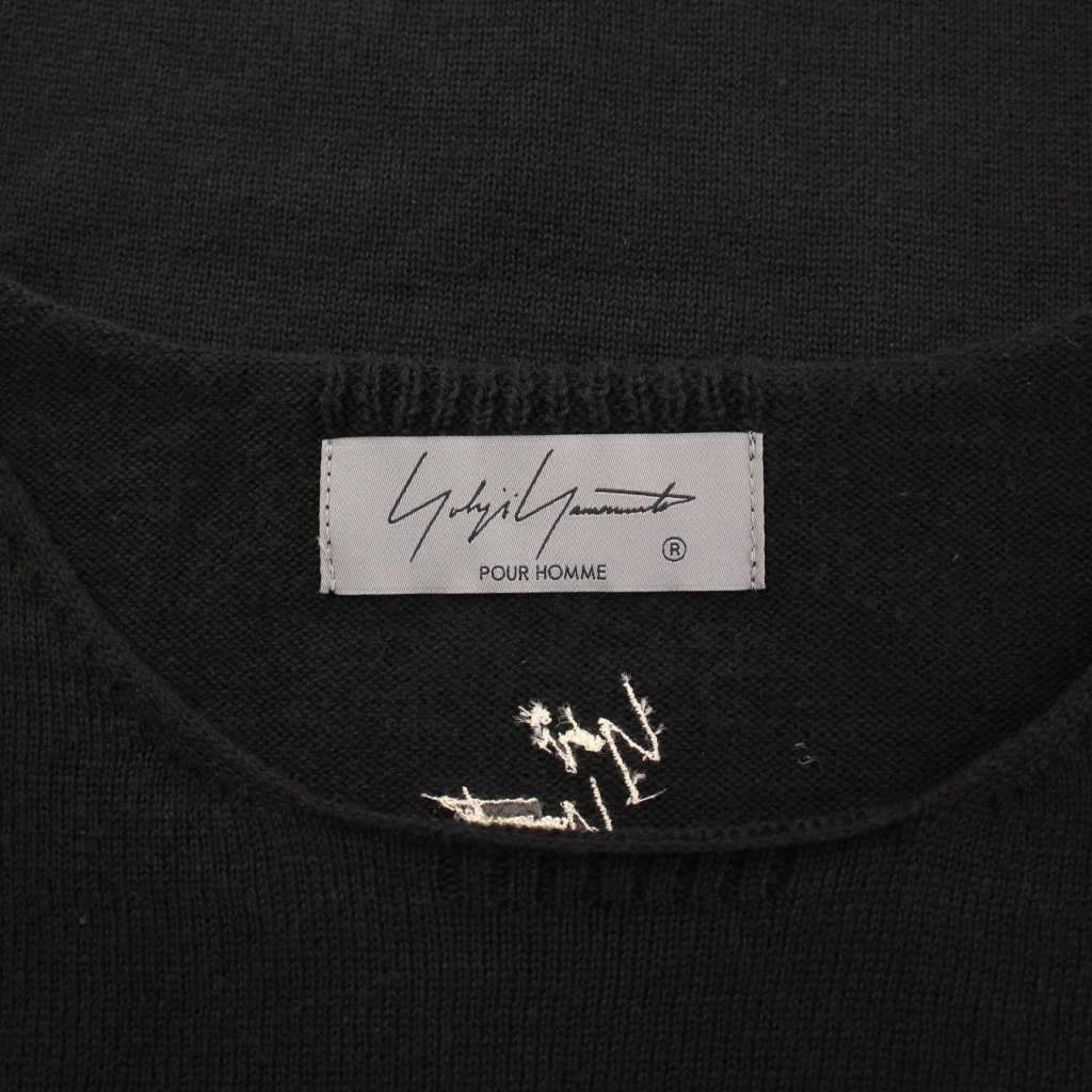 ヨウジヤマモトプールオム サマーニット セーター コットン 綿 クルーネック ヨウジヤマモトプールオム YOHJI YAMAMOTO POUR HOMME ニット