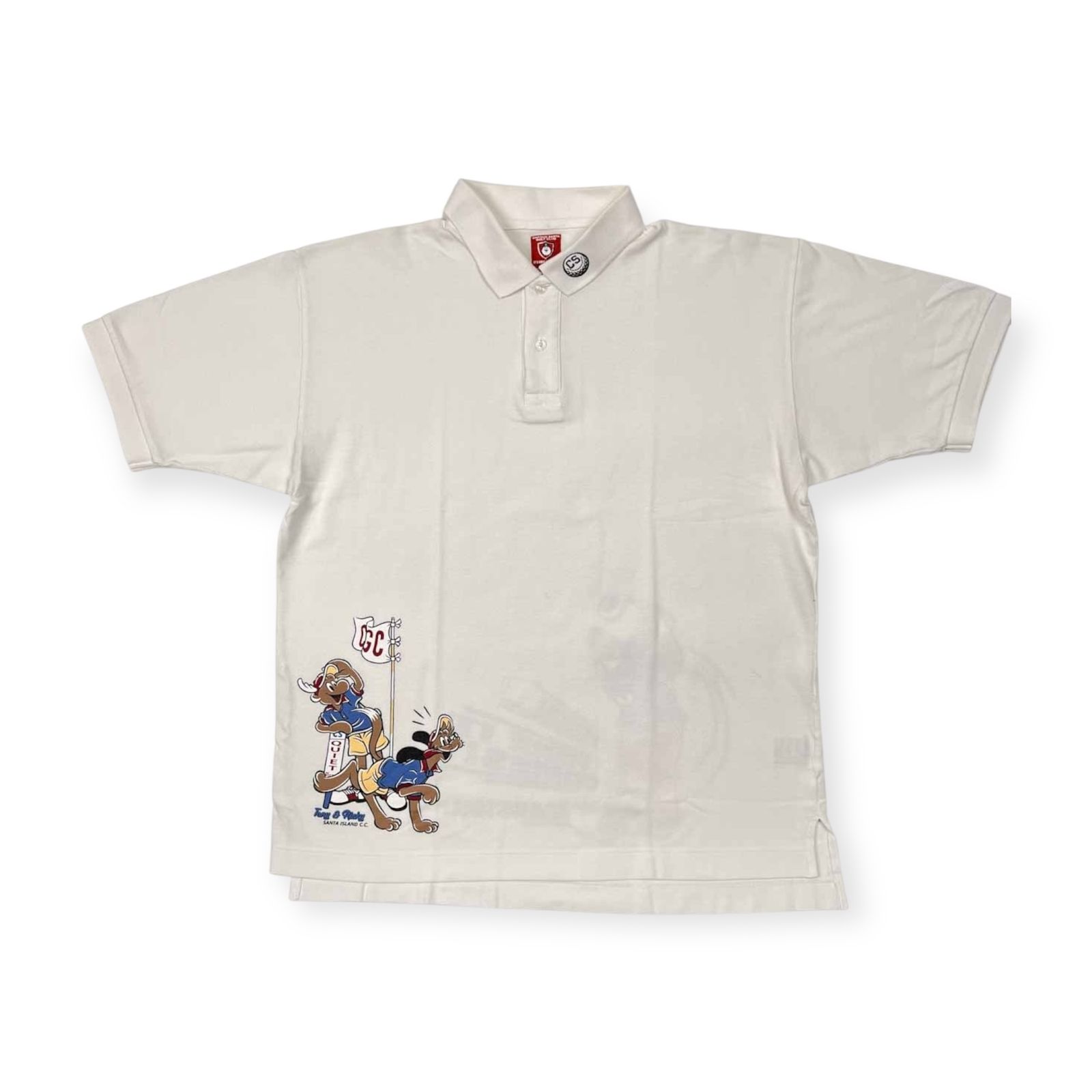 【新品】Captain Santaキャプテンサンタ日本製 ドライポロシャツXL CAPTAIN SANTA キャプテンサンタ GOLF CLUB プリント 半袖