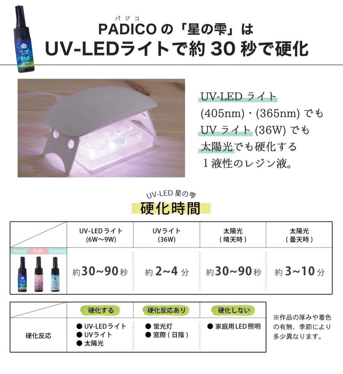 限定SALE格安】 星の雫 UV/LED硬化レジン液 500g×2本 透明／ハード