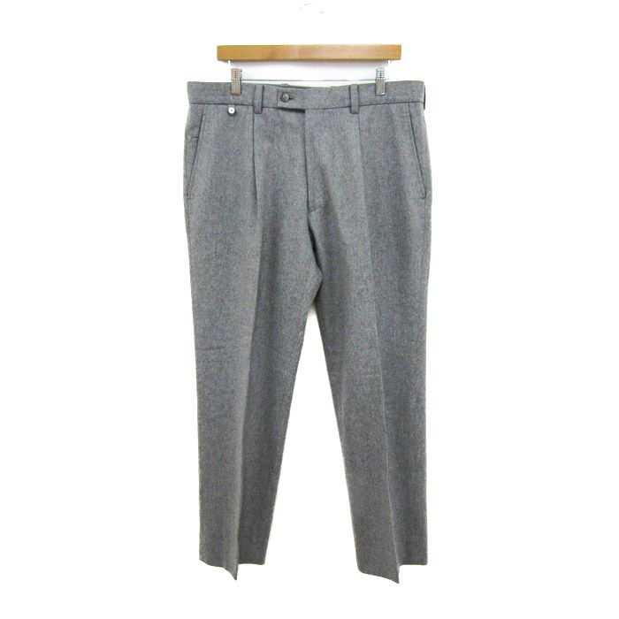 ランバン パンツ ボトムス センタープレス 日本製 大きいサイズ メンズ 92サイズ グレー LANVIN 【中古】