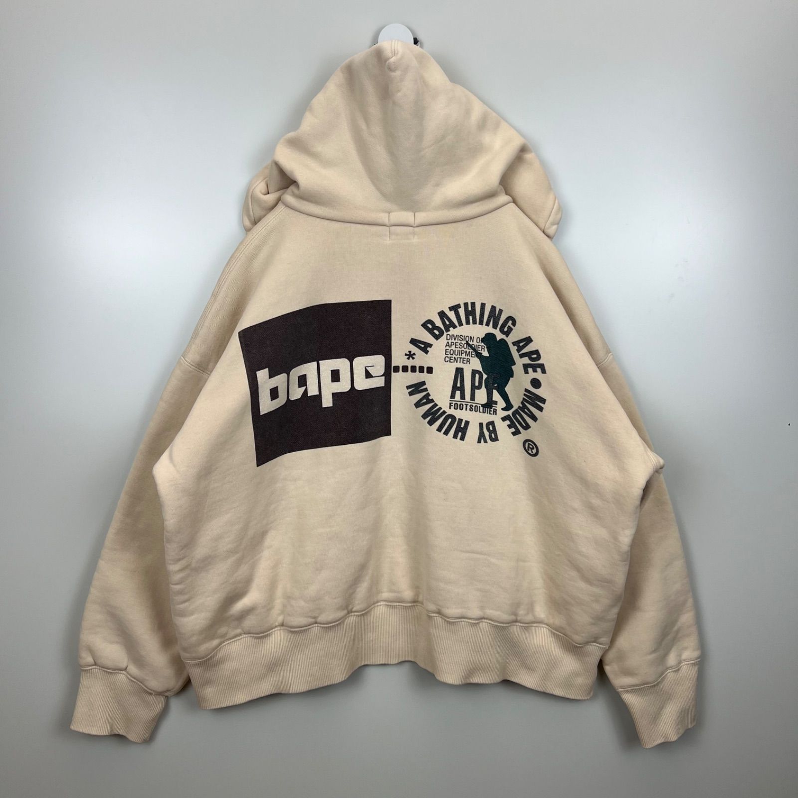 90s vintage special A BATHING APE soldier hoodie separate S 初期