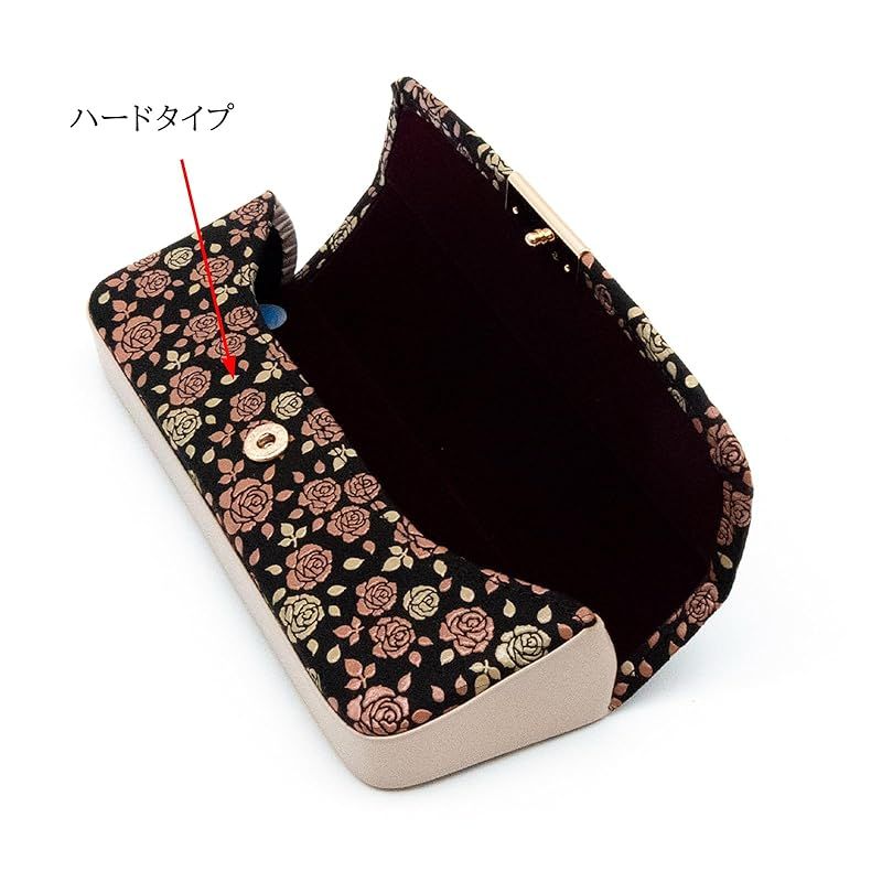 印傳屋 いんでんや 印伝 メガネケース かぐわ バラ ローズ 伝統 甲州印伝 鹿革 漆 オリジナル ブランド No.8407 NEXPOTALLINN_EU