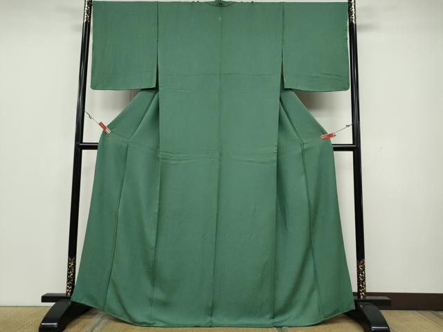 色無地 流水地模様 白梅鼠色 しつけ糸 K-5224 色無地 - 銀座きもの青木