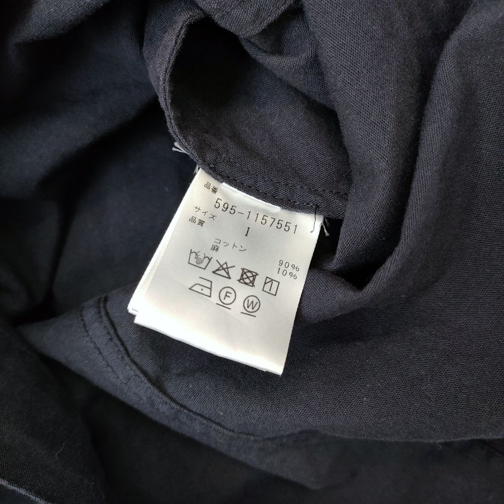 MHL.◆エムエイチエル/長袖シャツ/1/コットン/ネイビー/595-2153501/スモックシャツ MHL.(エムエイチエル) / エムエイチエル/長袖シャツ/1/コットン