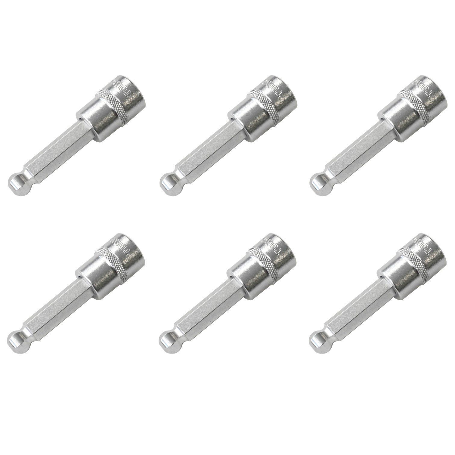3BH-10-6S:二面幅:10mm トネ(TONE) ボールポイントヘキサゴンソケット 3BH-10-6S 差込角9.5mm(3/8＂) 二面幅10mm 6個入