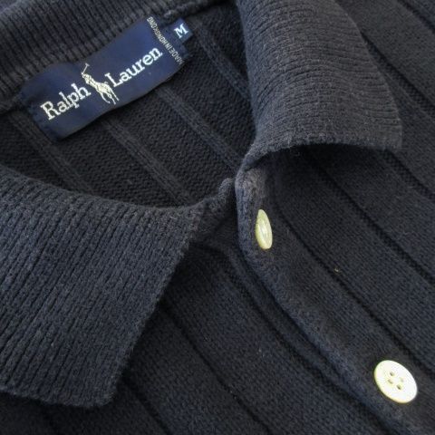 ラルフローレン　半袖ニットポロシャツ ラルフローレン RALPH LAUREN ニットポロシャツ 半袖 リブ